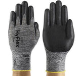 Ansell HyFlex 11-801 Breathable Dark Grip Glove with Foam Nitrile Coating - 15g