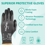 Ansell HyFlex 11-840 Fortix Abrasion Resistant Grip Glove with Foam Nitrile Coating - 15g