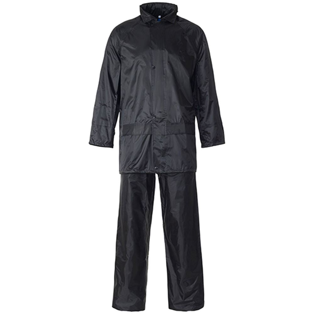 Supertouch Black Polyester/PVC Rainsuit