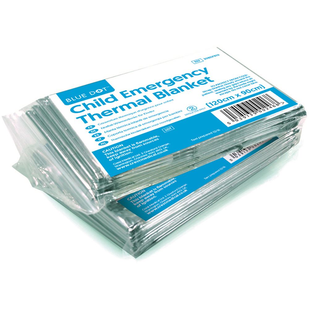 Childrens Emergency Foil Blanket 120cm x 90cm (Compact)