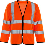 Supertouch Orange Long Sleeved Hi Vis Zip Front Vest