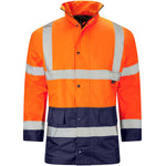 Supertouch Orange/Navy Hi Vis Two Tone Waterproof Parka Jacket