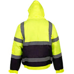 Supertouch Yellow/Navy Hi Vis Two Tone Waterproof Bomber Jacket