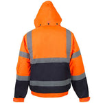 Supertouch Orange/Navy Hi Vis Two Tone Waterproof Bomber Jacket