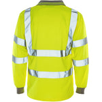 Supertouch Yellow Hi-Vis Long Sleeve Polo Shirt