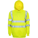 Supertouch Yellow Hi Vis Hooded Sweatshirt