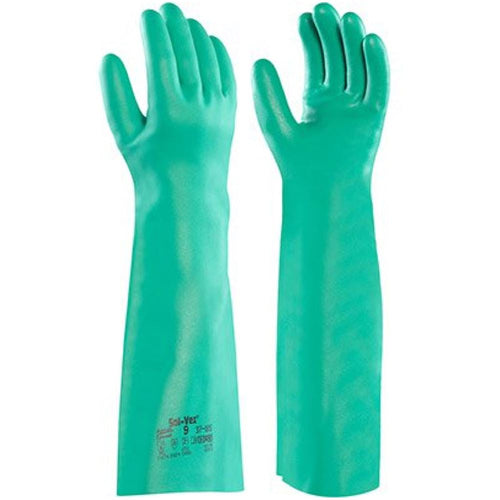 Ansell AlphaTec Solvex 37-185 Long Arm Nitrile Chemical Resistant Gauntlet 45cm