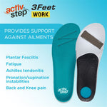 Rock Fall 3FW001L Activ-Step 3Feet Work Anti-Static Low Footbed Insoles