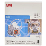 3M 6000 Series Half Mask (Without Filters) Various Sizes Available