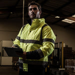 Blackrock Yellow Two Tone Padded Waterproof Hi Vis Bomber Jacket