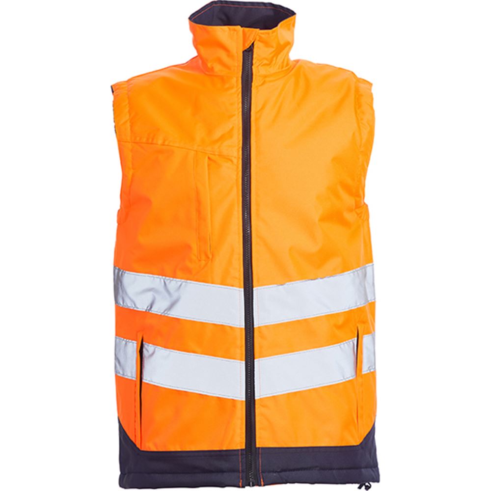 Blackrock Rail Orange Performance Padded Hi Vis Bodywarmer
