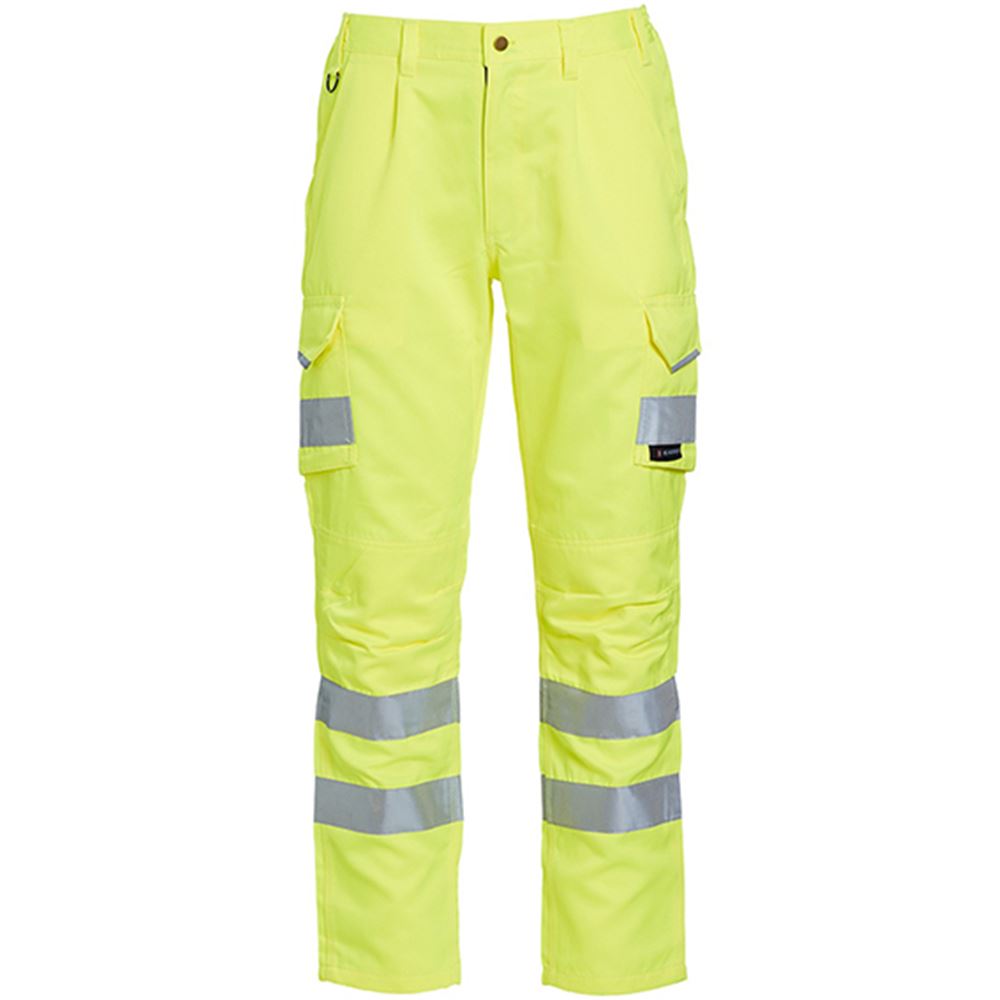 Blackrock Yellow Polycotton Hi Vis Cargo Trousers