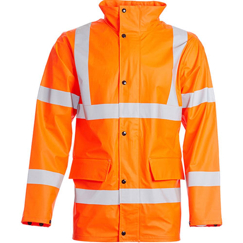 Blackrock Rail Orange Lightweight PU Waterproof Hi Vis Jacket