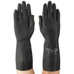 Ansell AlphaTec 87-118 Black Extra Heavyweight Rubber Chemical Resistant Gauntlet 31cm