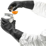 Ansell AlphaTec 87-118 Black Extra Heavyweight Rubber Chemical Resistant Gauntlet 31cm
