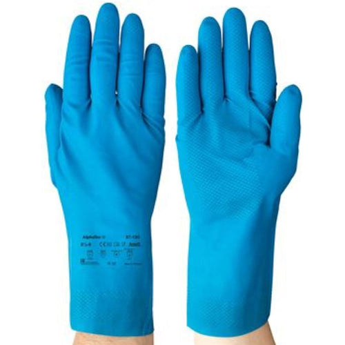 Ansell AlphaTec 87-195 Lightweight Food Safe Rubber Chemical Resistant Gauntlet 30cm