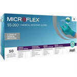 Ansell Microflex 93-260 Chemical Resistant Powder Free Disposable Gloves AQL1.5 (Box 50)