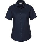 Russell Collection 933F Ladies Short Sleeve Easy Care Oxford Shirt 135g