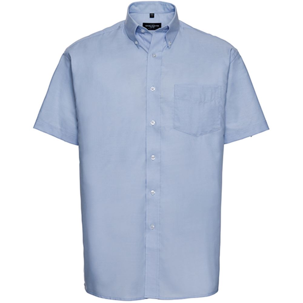 Russell Collection 933M Mens Short Sleeve Easy Care Oxford Shirt 135g