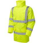 Leo Workwear Tawstock Yellow EcoViz 4K Baffle Lined Waterproof Hi Vis Jacket