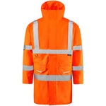 Leo Workwear Tawstock Rail Orange EcoViz 4K Baffle Lined Waterproof Hi Vis Jacket