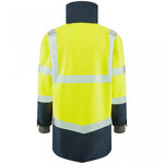 Leo Workwear Yellow EcoViz Waterproof Breathable 3-in-1 Hi Vis Clovelly Jacket with Torrington Bodywarmer