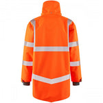 Leo Workwear Orange Waterproof Breathable 3-in-1 Hi Vis Clovelly Jacket with Hartland Fleece