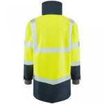 Leo Workwear Yellow EcoViz Waterproof Breathable 3-in-1 Hi Vis Clovelly Jacket with Hartland Fleece