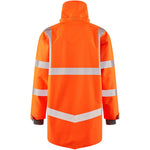 Leo Workwear Clovelly Rail Orange EcoViz 15K Performance+ Waterproof Breathable Executive Hi Vis Jacket