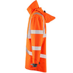 Leo Workwear Clovelly Rail Orange EcoViz 15K Performance+ Waterproof Breathable Executive Hi Vis Jacket