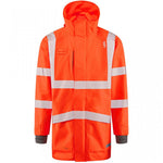Leo Workwear Orange Waterproof Breathable 3-in-1 Hi Vis Clovelly Jacket with Buckland Softshell
