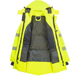 Leo Workwear Clovelly Yellow EcoViz 15K Performance+ Waterproof Breathable Executive Hi Vis Jacket