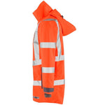 Leo Workwear Eastleigh Orange EcoViz 10K Mesh Lined Waterproof Breathable Hi Vis Jacket