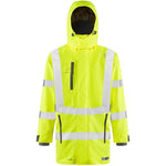 Leo Workwear Eastleigh Yellow EcoViz 10K Mesh Lined Waterproof Breathable Hi Vis Jacket