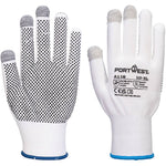 Portwest A118 PVC Dotted Touchscreen Glove Multipack (Pack 12)