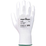 Portwest A120 White PU Grip Glove with PU Palm Coating - 13g