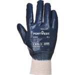 Portwest A300 Nitrile Knitwrist Work Gloves with Nitrile Coatings - 12g