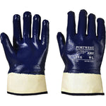 Portwest A302 Fully Dipped Nitrile Gloves with Safety Cuff