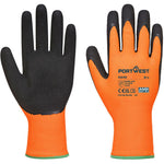 Portwest A340 Hi Vis Grip Gloves Longer Cuff with Latex Foam Coating - 13g