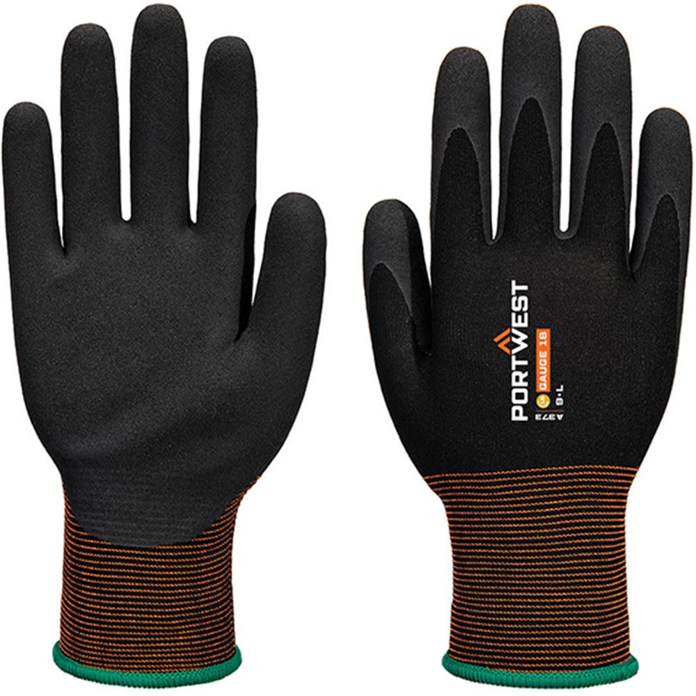 Portwest A373 GP18 Latex Grip Glove with Sandy Latex Coating - 18g