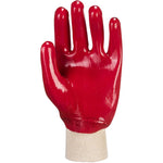 Portwest A400 Red PVC Knitwrist Gloves with PVC Coating - 13g