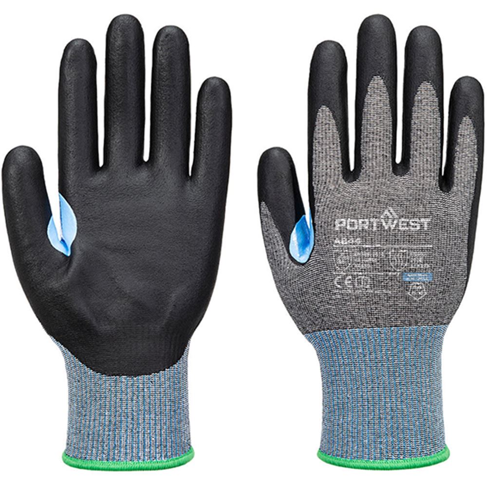 Portwest A644 CS Cut D Nitrile Glove with Nitrile Foam Coating - 15g
