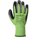 Portwest A645 Green Cut D Gloves with Nitrile Foam Coating - 13g