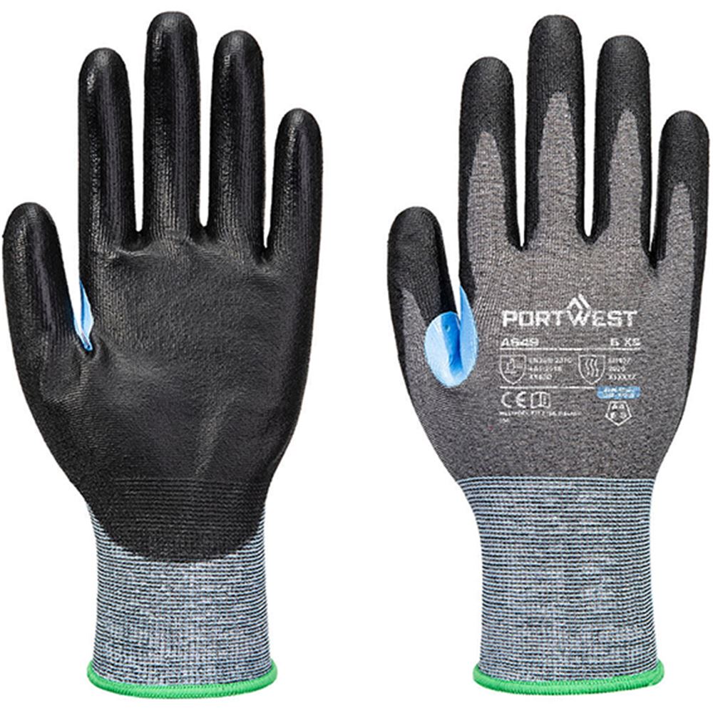 Portwest A649 CS Cut D PU Glove with Smooth PU Coating - 21g