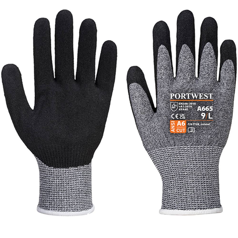 Portwest A665 Cut E Nitrile Glove with Flexible Nitrile Coating 13g