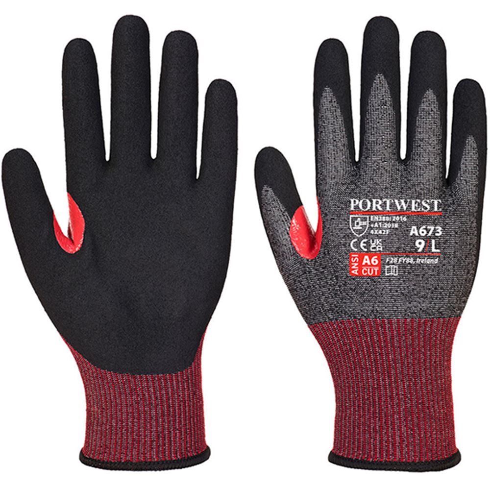 Portwest A673 CS Cut F Glove with Nitrile Foam Coating - 18g