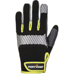 Portwest A770 PW3 Mechanics Style General Utility Gloves with Synthetic Leather Palm