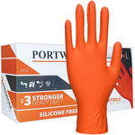 Portwest A930 Orange Heavy Duty Crystal Grip Nitrile Mechanic Gloves (Box 100)