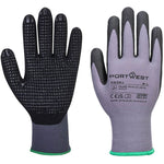 Portwest AB351 Dermiflex Plus Glove with Dotted Nitrile Coating 15g MultiSave (Pack 12)