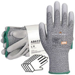 MultiSAVE Pack 12 - Portwest Cut C Grip Glove with PU Coating 13g AB622 (12 Pairs)